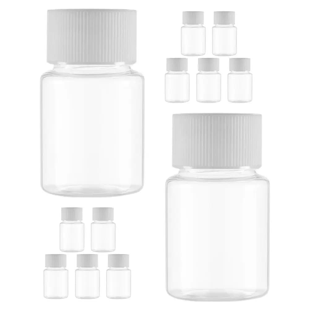 12Pcs 30Ml Empty Medicine Bottles with Caps Plastic Pill Containers for Pill Storage Vitamins Supplements Organizers Travel Home