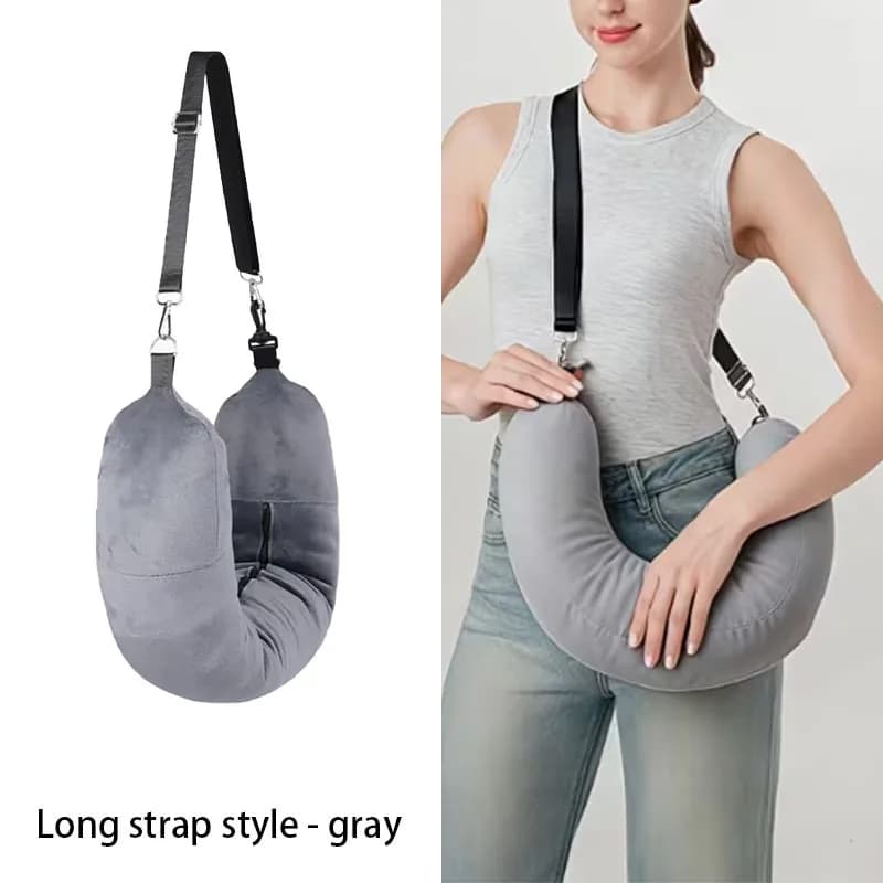 Travel neck pillow U-shaped cushion, portable neck support, suitable for long-distance travel, camping and outdoor activities
