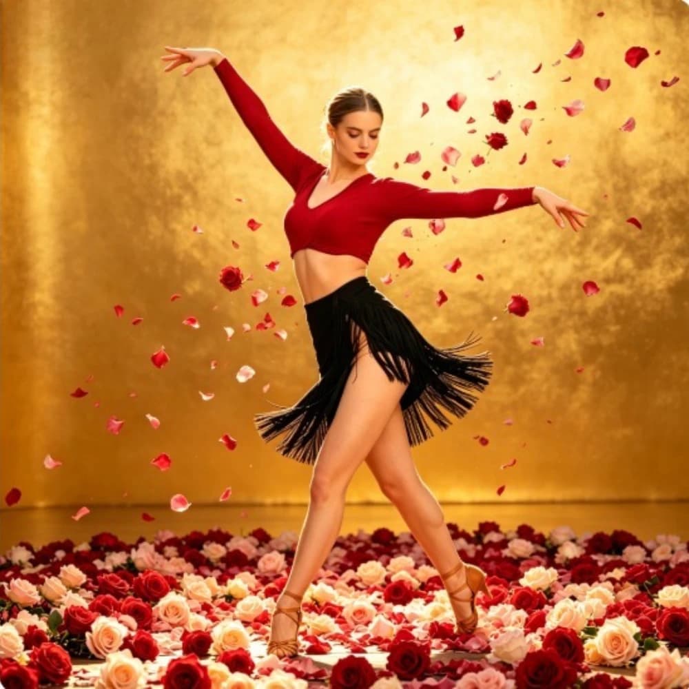 Gonna con Frange per Danza Latina da Donna, Elegante Abbigliamento per Danza Quotidiana, Comodo per Allenamento e Competizioni