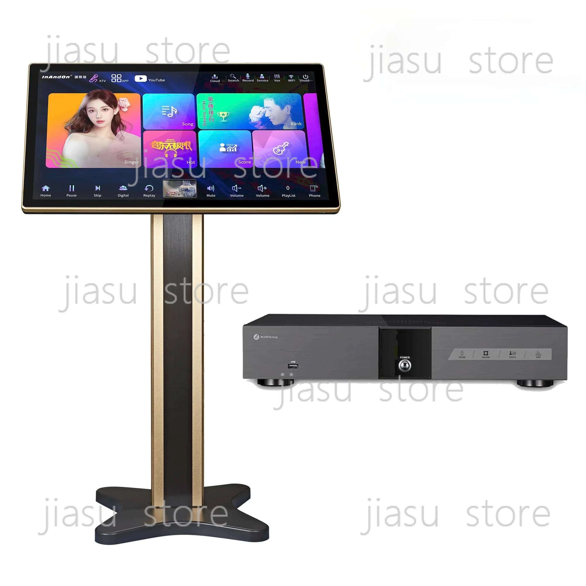 InAndOn KV-V5 MAX Macchina per Karaoke con Lettore Split-Type + Schermo Touch da 21,5 Pollici, Libreria Cloud YouTube, WiFi