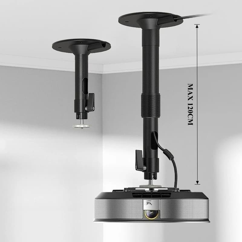 Supporto per Proiettore da Soffitto e Parete MAX 3.5KG, Supporto in Lega con Attacco da 1/4 di Pollice per Mini Proiettori DLP LED