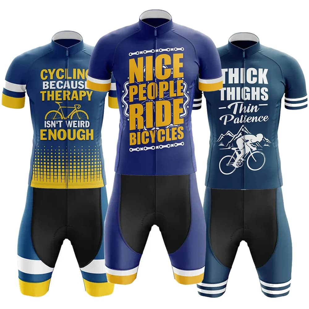 Maglia da ciclismo senza maniche da uomo Nice People Maglia da bici da strada in My Head Set di pantaloncini Ropa Ciclismo ad asciugatura rapida - Abbigliamento da bicicletta
