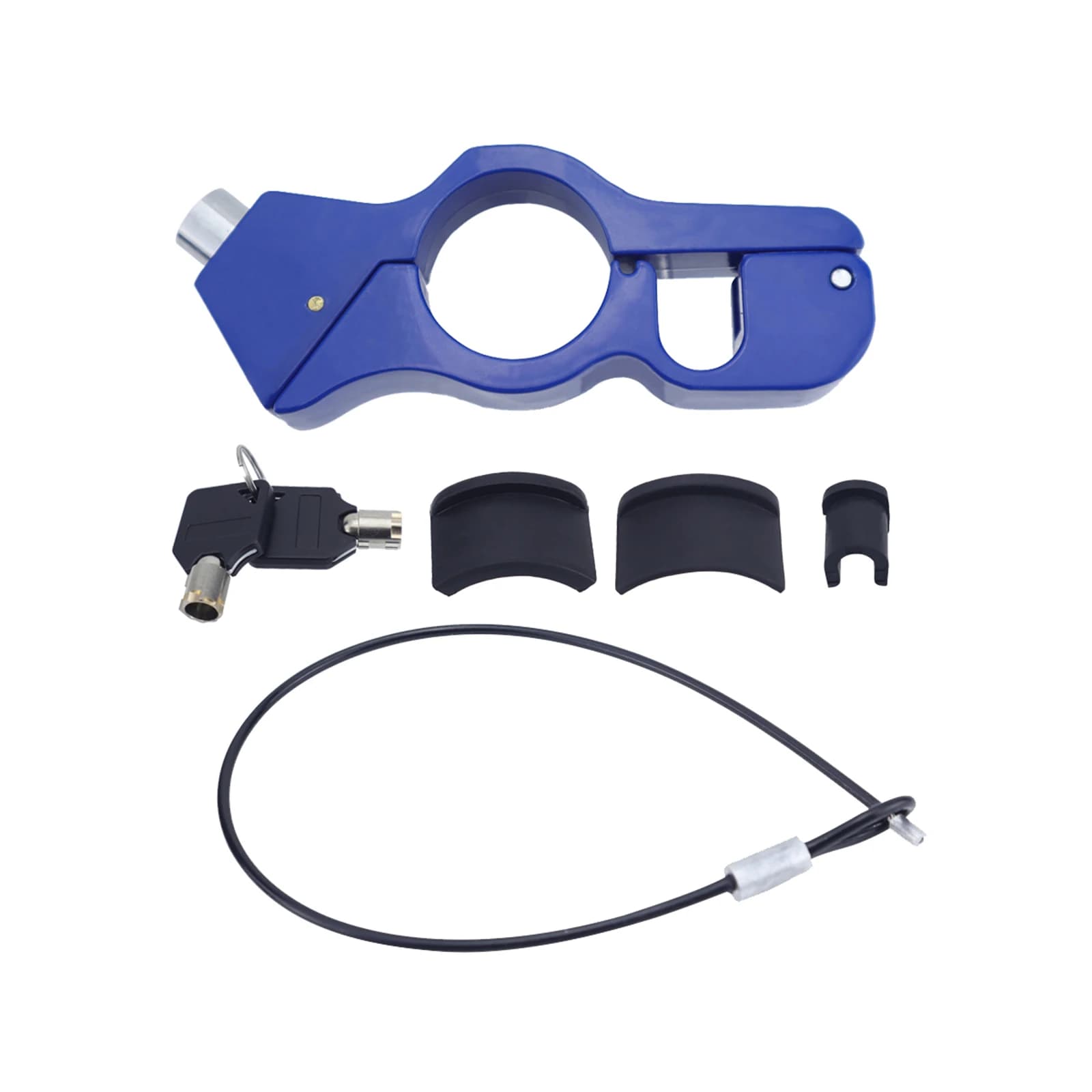 Motorcycle grip lock, heavy duty anti-theft helmet and brake block for bike, Scooter, moped, ATV brake block