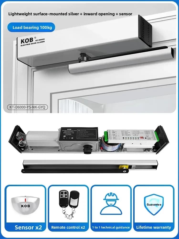 Apriporta Automatico KOB con Sensore Elettrico, Operatore per Porte a Battente, Unità Intelligente per Apertura/Chiusura Automatica di Porte Commerciali e Residenziali