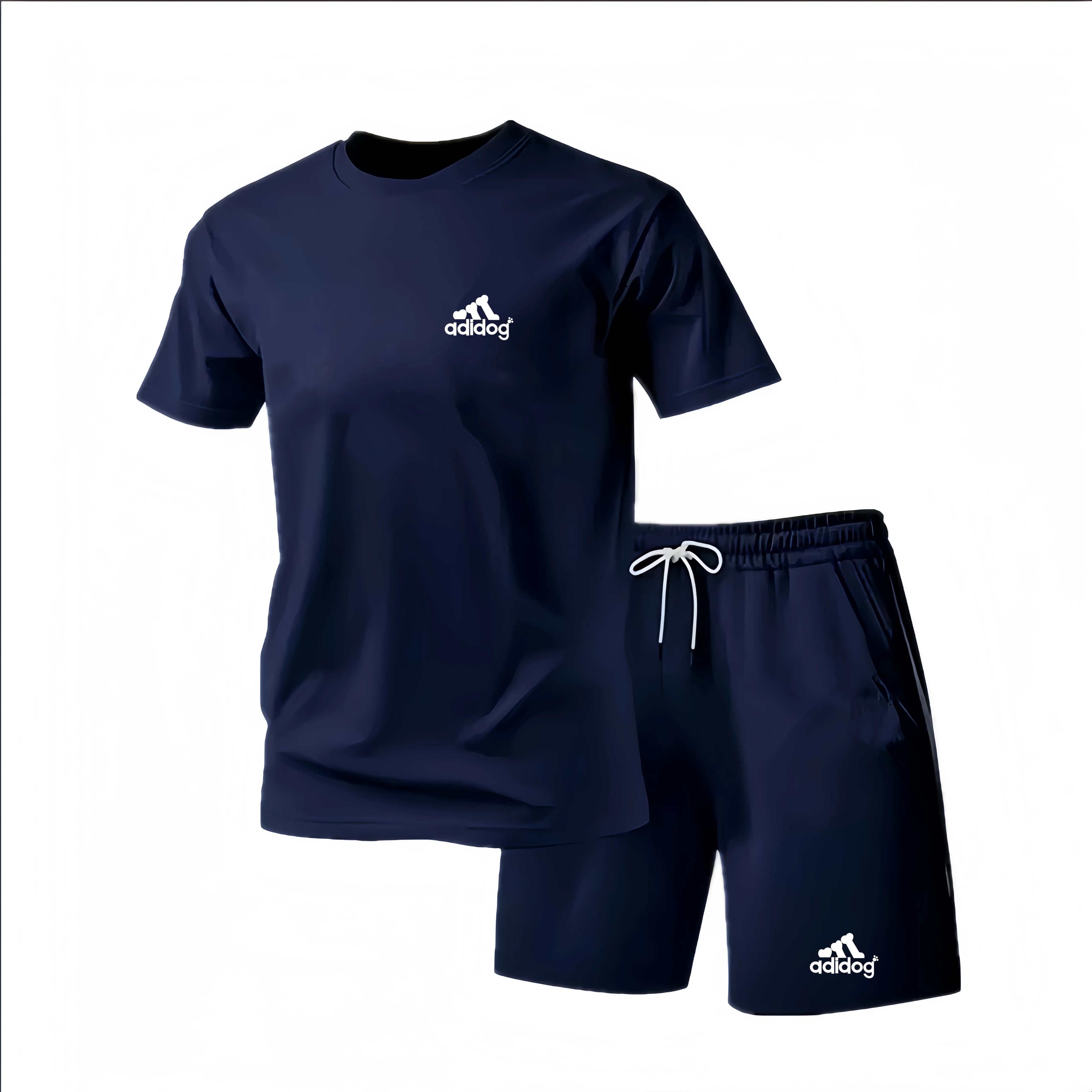 Men's Summer Breathable Sportswear Short Sleeve Shorts Set Lightweight Comfortable Sport Style Made in China