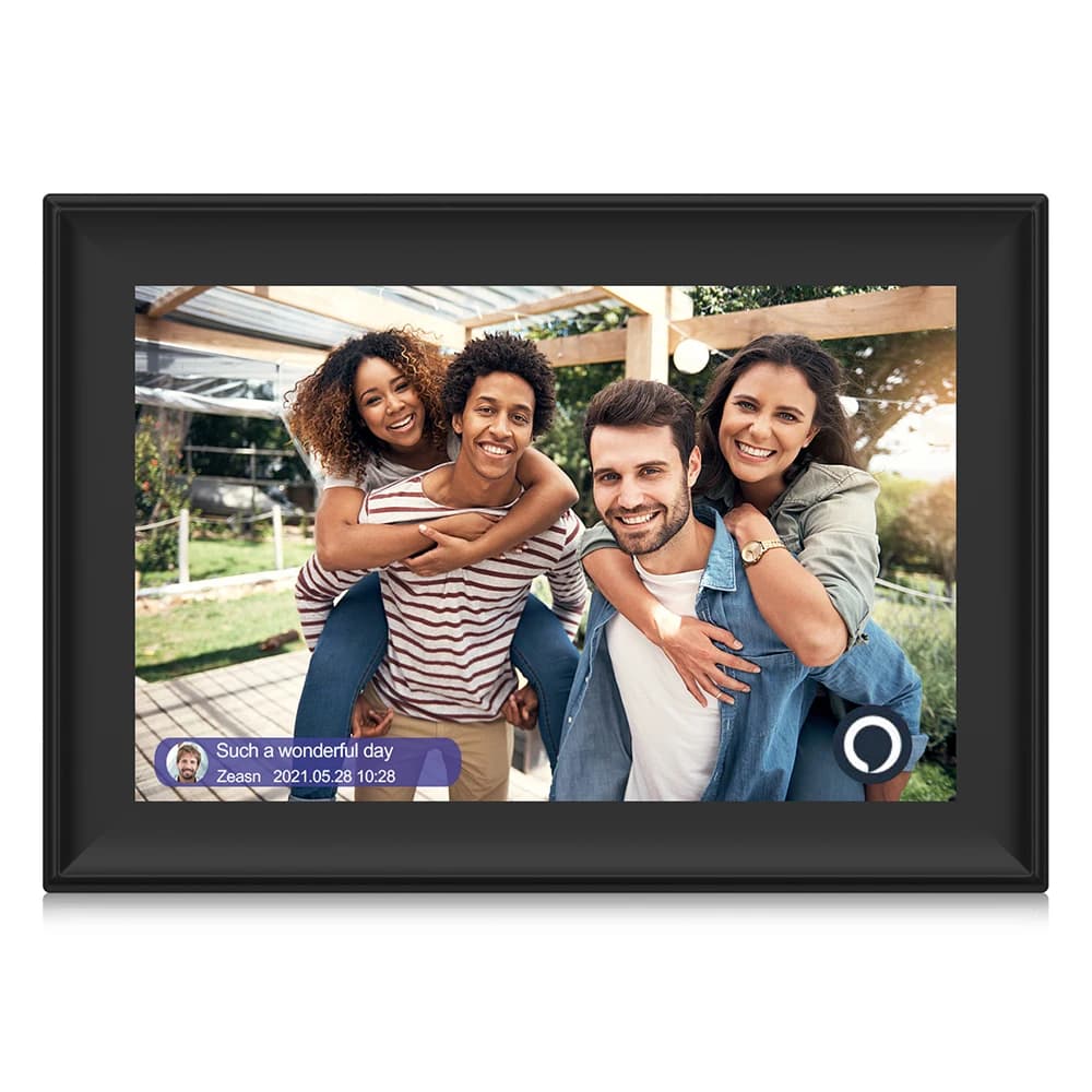 Portafoto digitale WiFi APP Whale Photo con Alexa Smart Voice Assistant Control Immagine e video Smart Frame