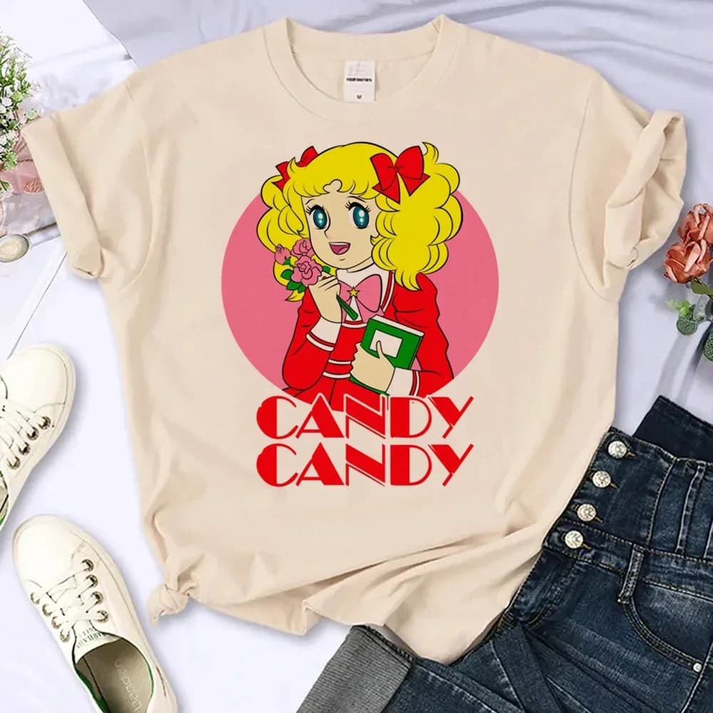 Candy Candy t-shirt donna Streetwear Summer Japanese Tshirt donna Y2k top Tees Manga Harajuku Clothes