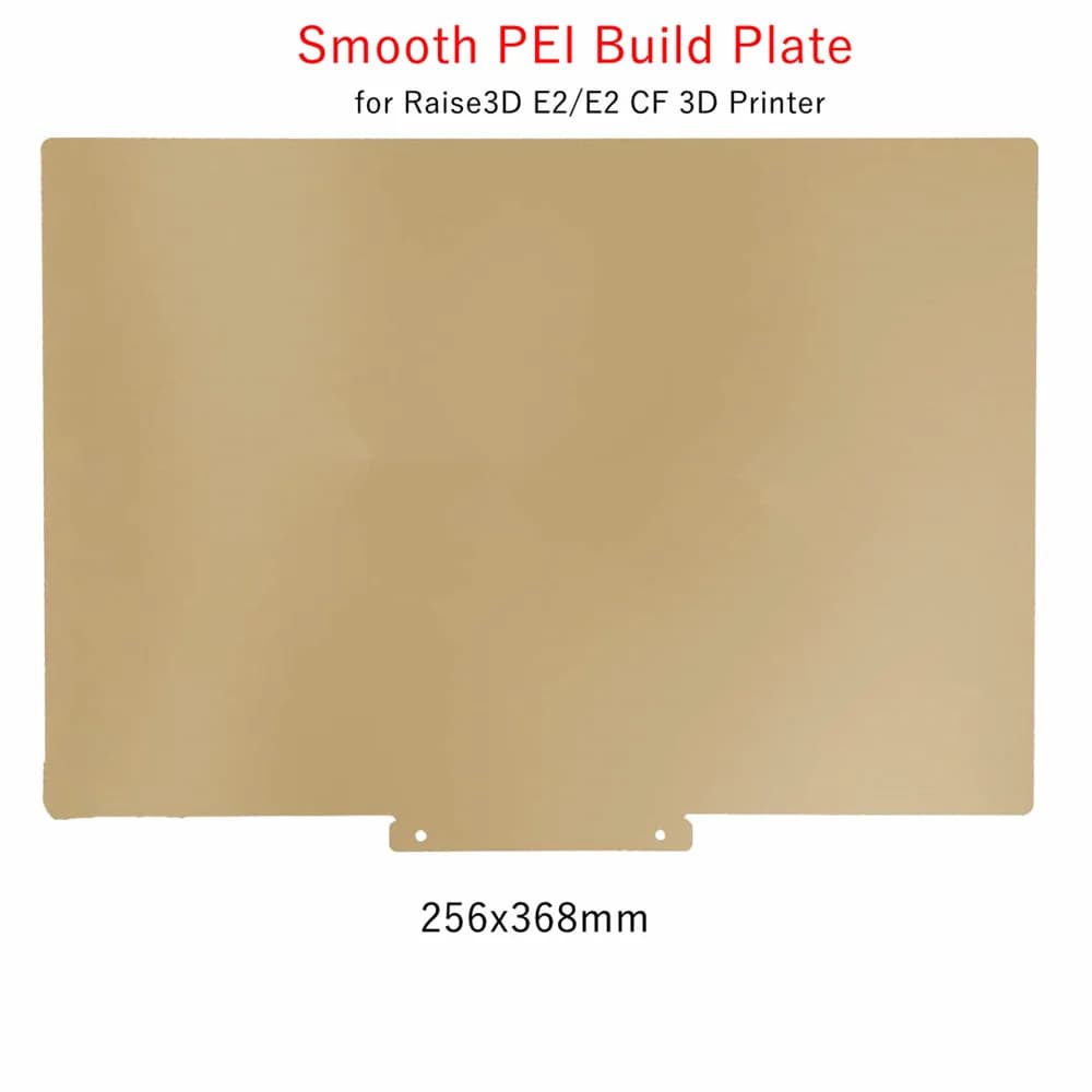 Steel bed with soft PEI double-sided smooth and structured for 3D printer building plate Raise3D E2/E2 CF 256x368mm Strong adhesion