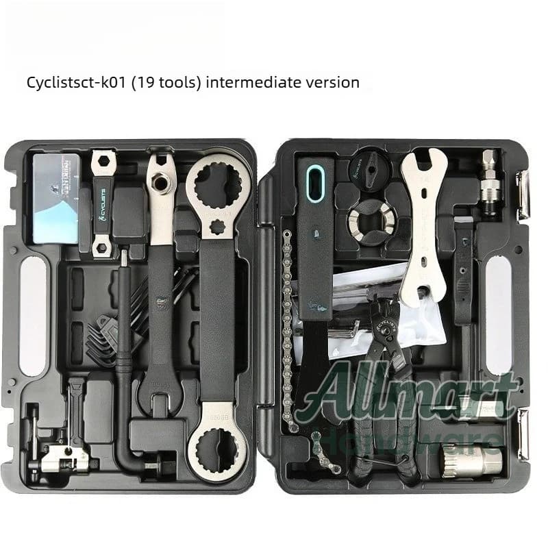 Set di strumenti per la manutenzione multifunzionale della bicicletta, kit di riparazione per bici da strada per mountain bike, un set da maneggiare, portatile e pratico