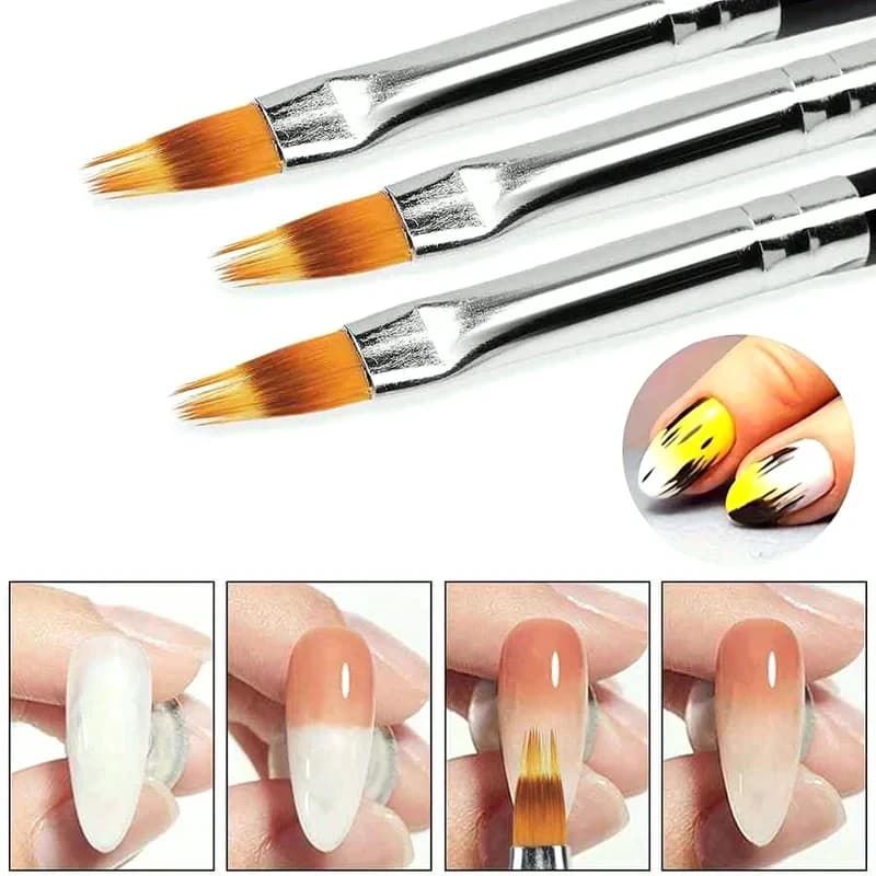 Set di 3/6/12/18 Pennelli per Nail Art, Design Sfumato in Pizzo, Penna per Gradiente Acrilico, Strumenti per Manicure e Salone
