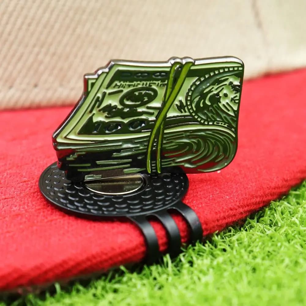 Magnetic Ball Marker Hat Clip Kirsite Easy To Take Off Magnetic Hat Clip Unique Dollar US Dollar Golf Hat Clip Golf Bags Caps