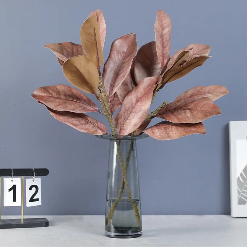 Famous plants, green plants, home decor, indoor gardens, green, home decorations, artificial simulated magnolia leaves
