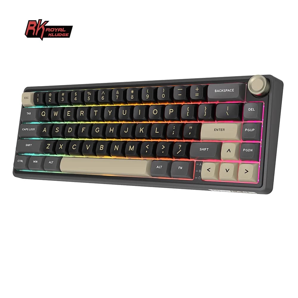 Tastiera Meccanica Royal Kludge RK R65 Portoghese Brasiliano, Cablata, Hot-swappable, 66 Tasti, 65% RGB Retroilluminata per Gamer