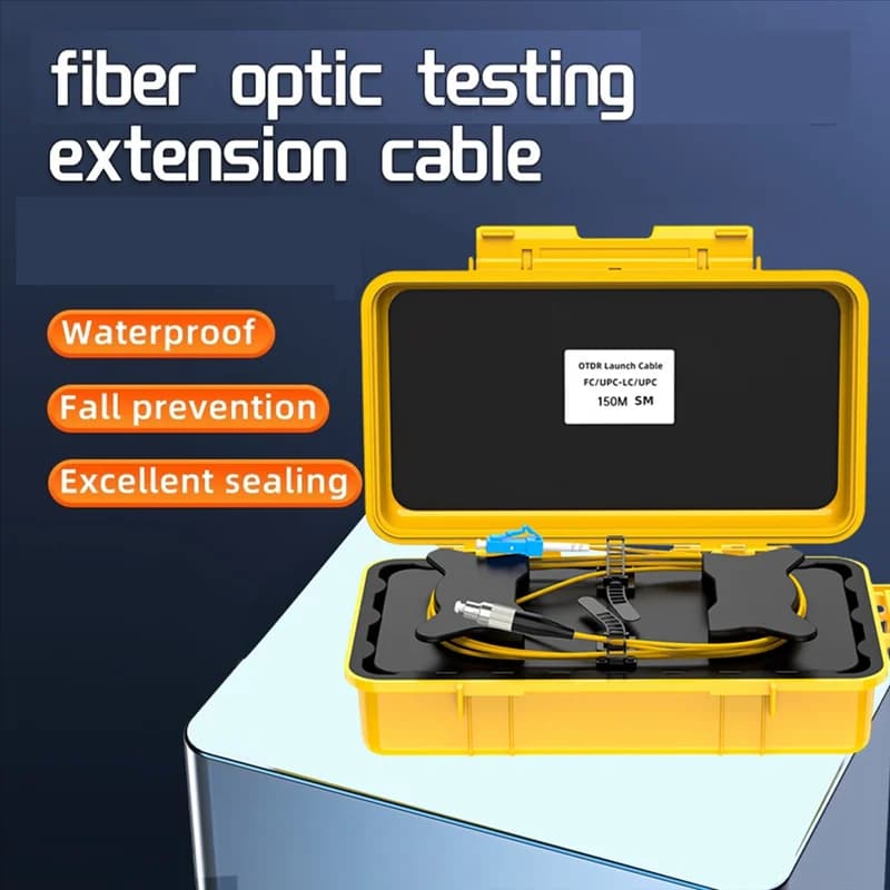 A99E-Scatola per cavi di lancio OTDR in fibra ottica Anello in fibra ottica da 150 M Scatola per cavi di trasmissione OTDR Eliminatore di punti morti