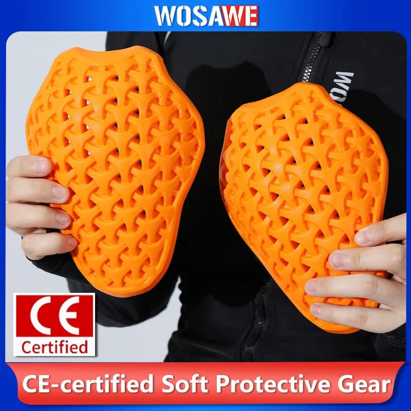 WOSAWE Certificato CE Motocicletta Gomito posteriore Ginocchio Spalla Petto Protezione anca Giacca Inserto equipaggiamento Armatura Protezione motocross
