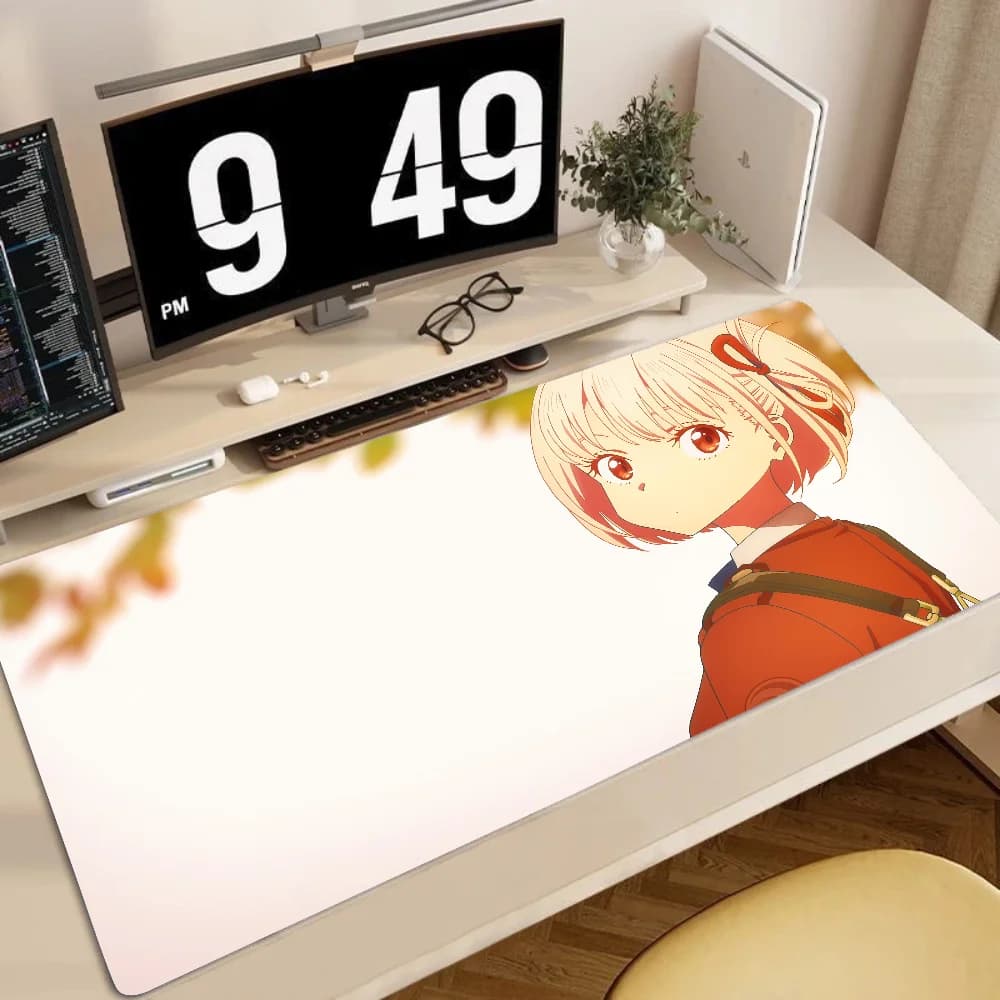 Anime Mousepad Lycoris Recoil Mousepad tappetino per Mouse di vendita caldo XXL tastiera Gamer Mouse pad sul tavolo Speed Desk Mat Anime