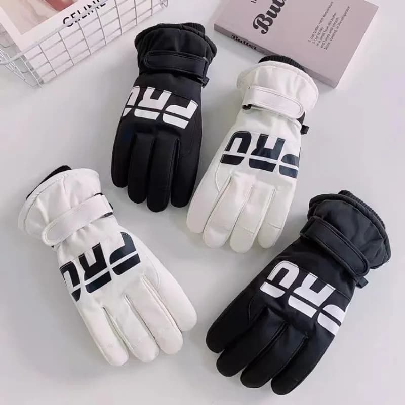 Guanti da sci impermeabili per donna Freddo e antivento per uomo Velluto addensato per ciclismo Guanti da gioco sulla neve all'aperto