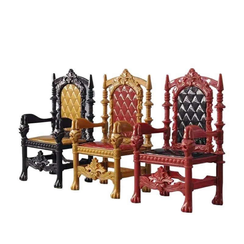 Miniature Chair of the King's Chair, Dollhouse Soldier Scene Accessories, Throne Model, Tabletop Decoration, 1:12