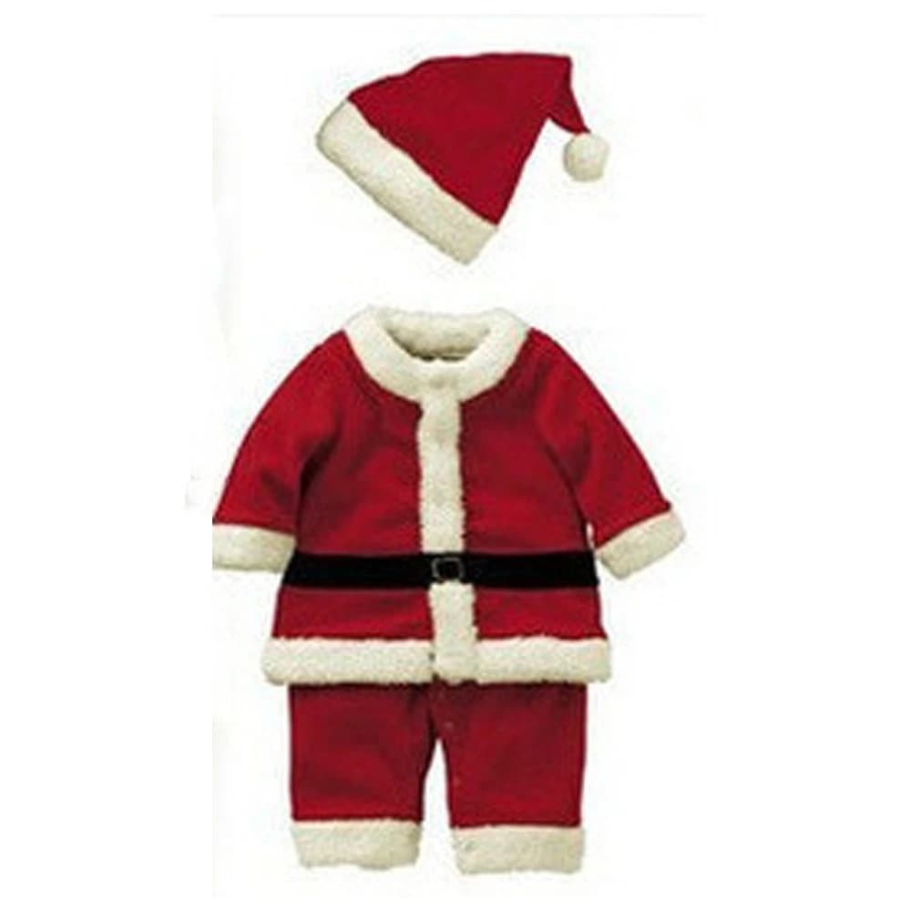 Capodanno Natale Vestiti per bambini Babbo Natale Morbido peluche Costume cosplay per bambini Vestito di Natale Set di vestiti per bambina rossa