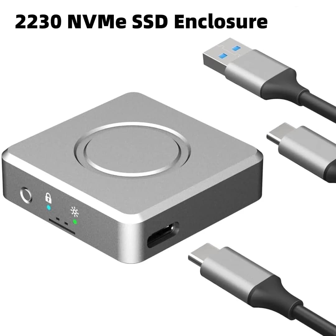 Steam Deck 2230 NVMe SSD Enclosure, Write Protect USB 3.2 disco rigido esterno lettore di memoria custodia in alluminio per SSD PCIe M.2 da 30mm
