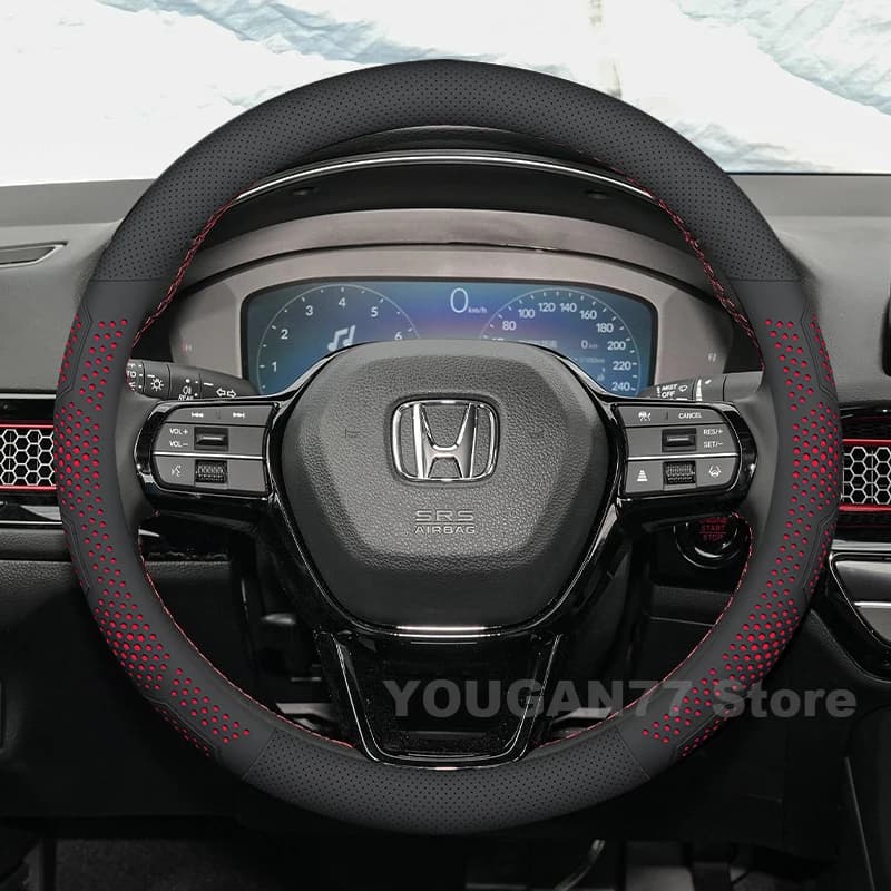 Coprivolante in Pelle per Honda Civic Hybrid 11a Generazione 2022-2025, Antiscivolo, Accessori Interni Auto Honda Civic