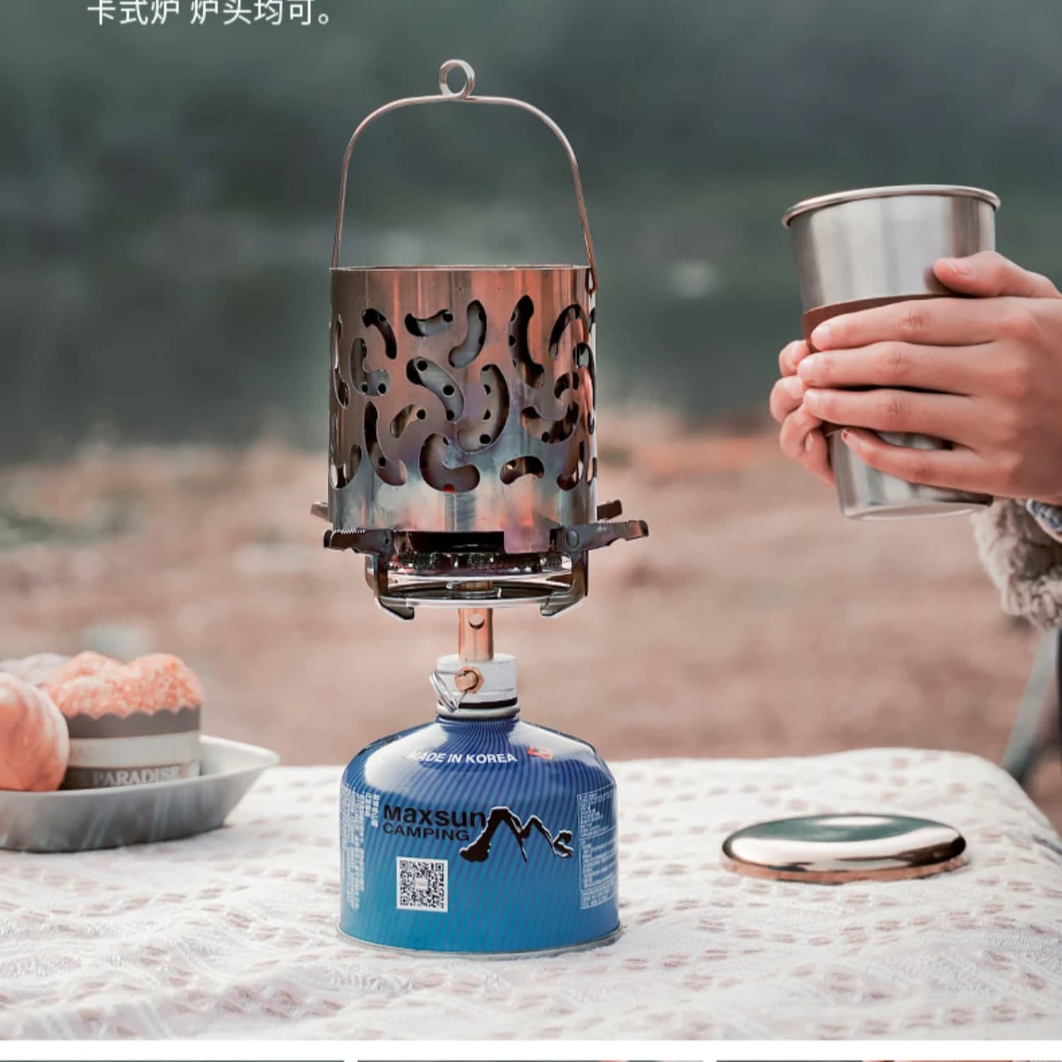 Outdoor tent heating stove cover Mini fishing field on ice camping butane Gas flat without kerosene tools for small stove equipment