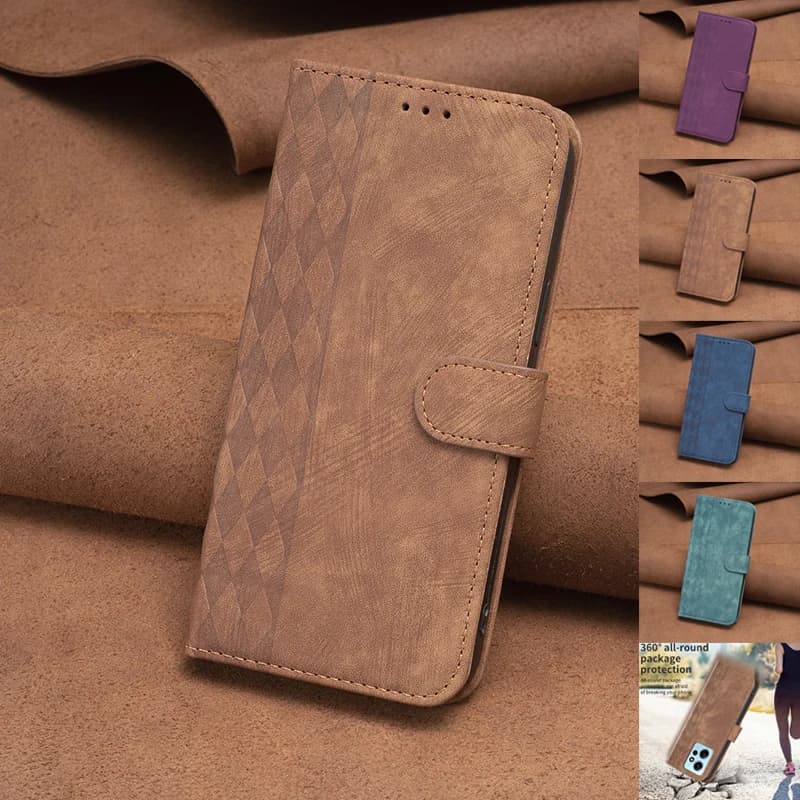 Portafoglio per Xiaomi Redmi 12 12C 10 10C 9 Nota 12 12S 12 Pro 11S 11 Pro 10 9 Pro 9S Poco X5 X3 NFC F5 Flip Cover in pelle goffrata