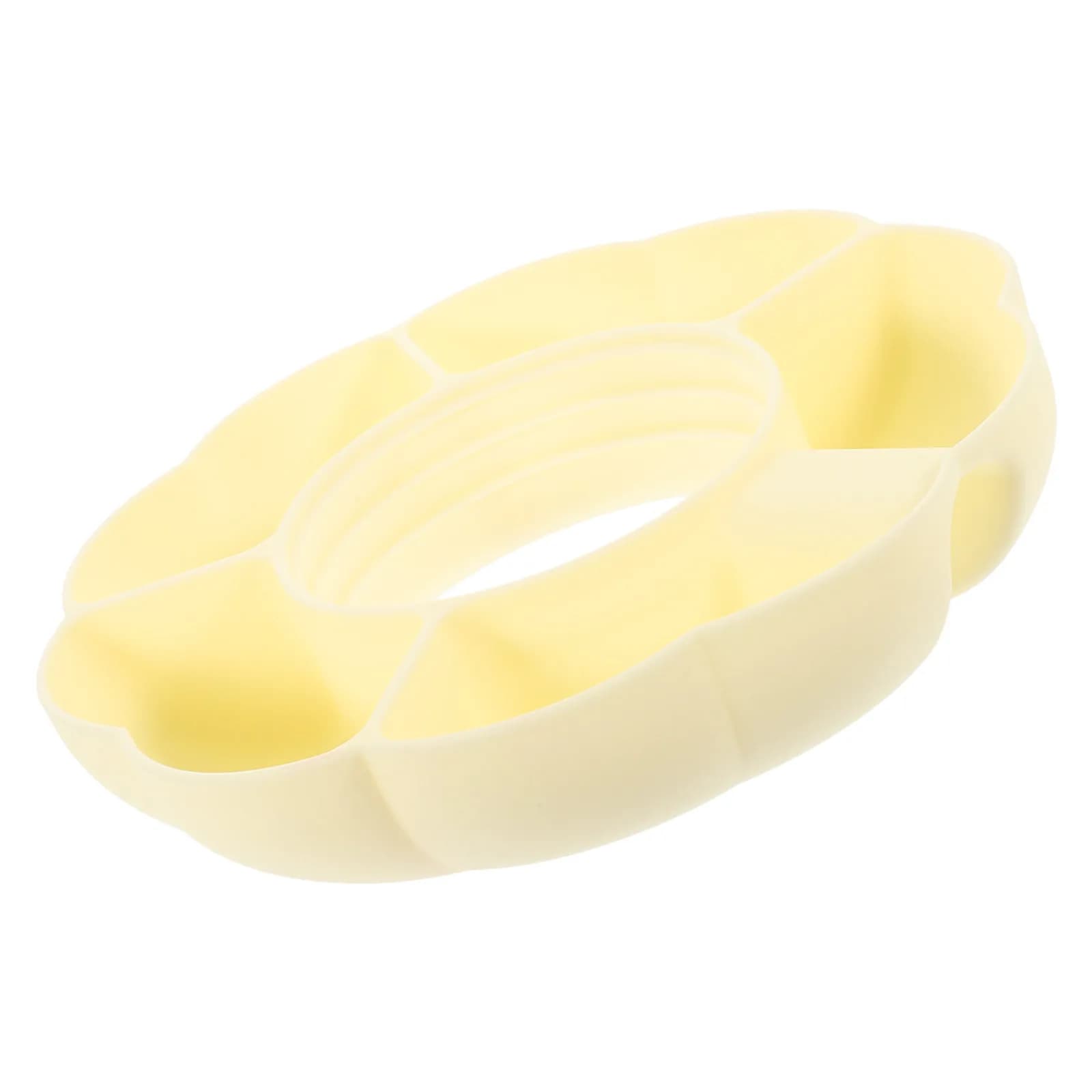 Vassoio Porta Snack in Silicone con Scomparti, Piatto Multiuso per Frutta, Contenitore per Frutta Secca, Piatto per Caramelle, Piatto da Festa