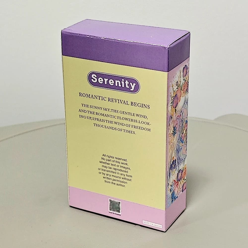 Mazzo di tarocchi Serenity 10,3 * 6 cm 78 pezzi di carte dei tarocchi in stile anime calde e sognanti basate sul sistema Rider