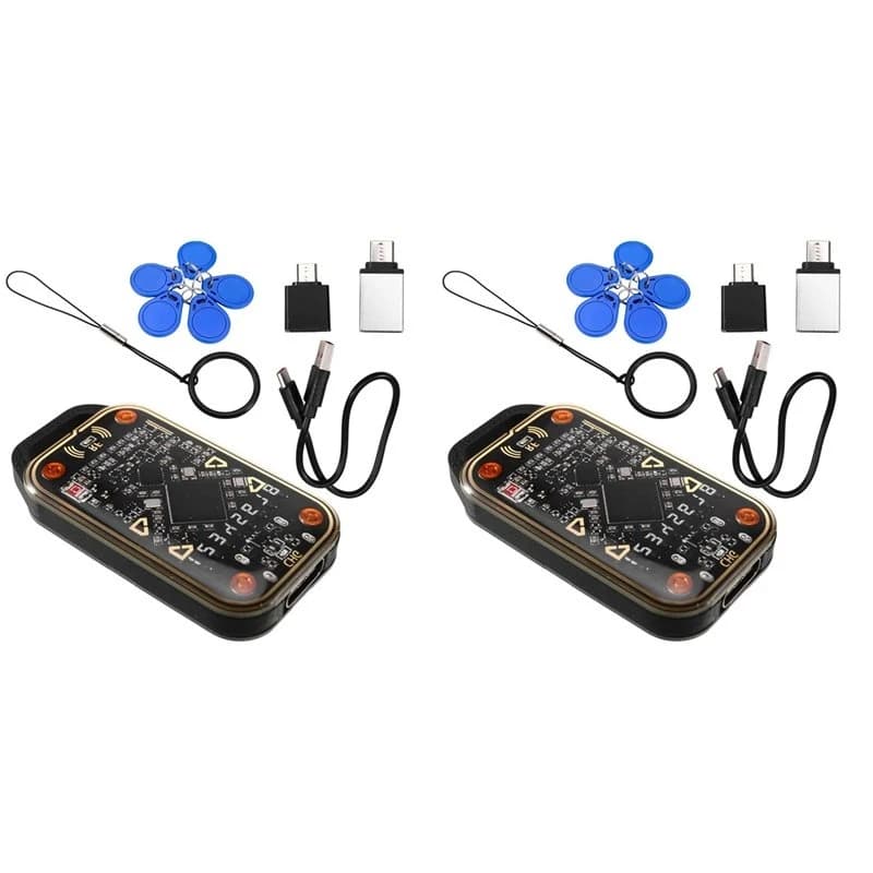 Y22A-2X Chameleon Ultra V3.0 RFID Smart Card Emulator Reader+5XUID Keychain 125Khz 13.56Mhz ID IC Smart Card NFC Tag Copyer