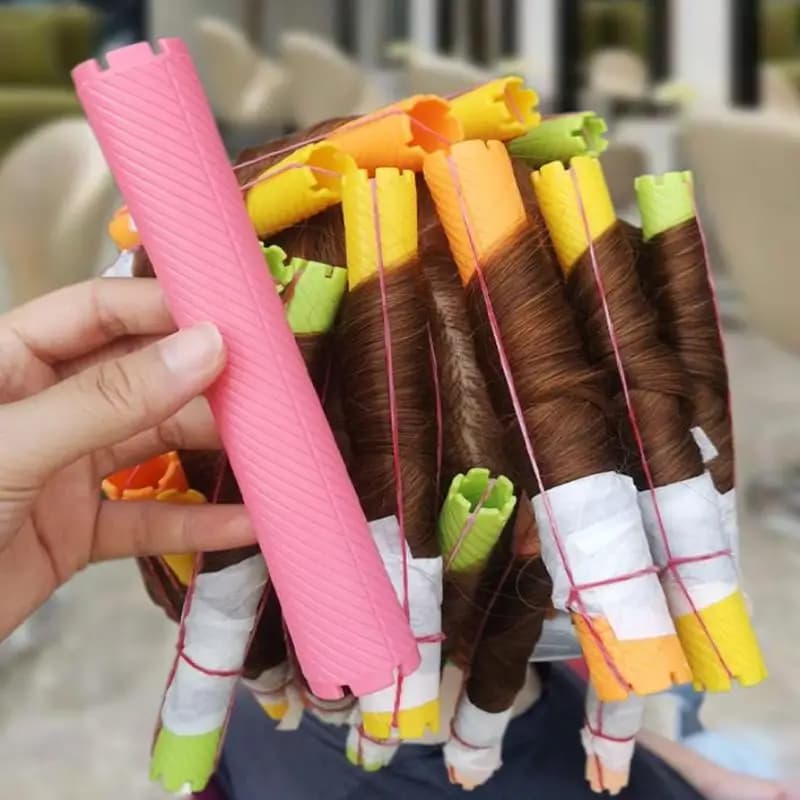 Set di 6 Arricciacapelli Senza Calore - Bigodini Morbidi Flessibili Senza Calore, Strumenti per Onde e Ricci Senza Sforzo
