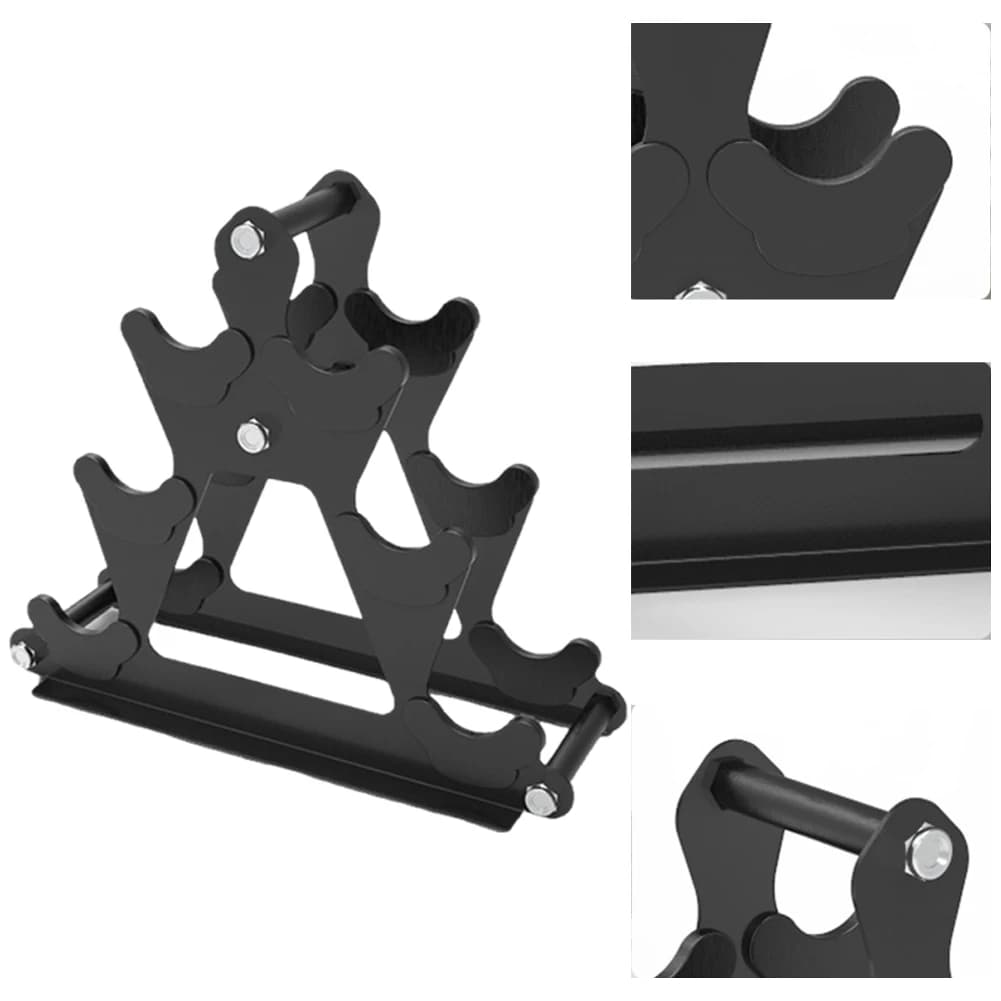 3 Level Manubri Razor, Compact Support for Weight Plates, Gym Organizer
