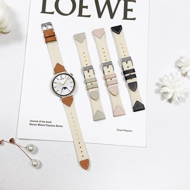 UTHAI cinturino in pelle 18mm per Huawei Watch GT5 41mm braccialetto intelligente di ricambio per HUAWEI GT4 41MM accessori per braccialetti