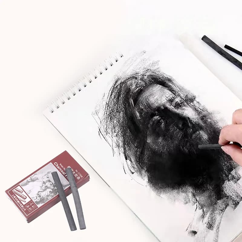 8Pcs/pack Sketch Drawing Willow Charcoal Bar Artist Painting Drawing Supplies