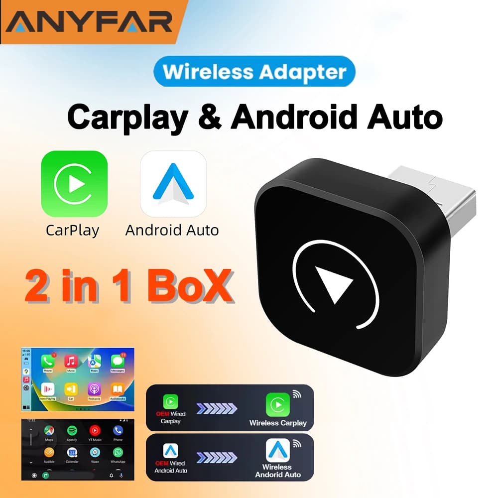 FLIXIVI CarPlay/Android Auto Plug and Play Adapter for VW, Toyota, Nissan, Ford, Benz, from wired to wireless for car with CarPlay/Android Auto wired series.