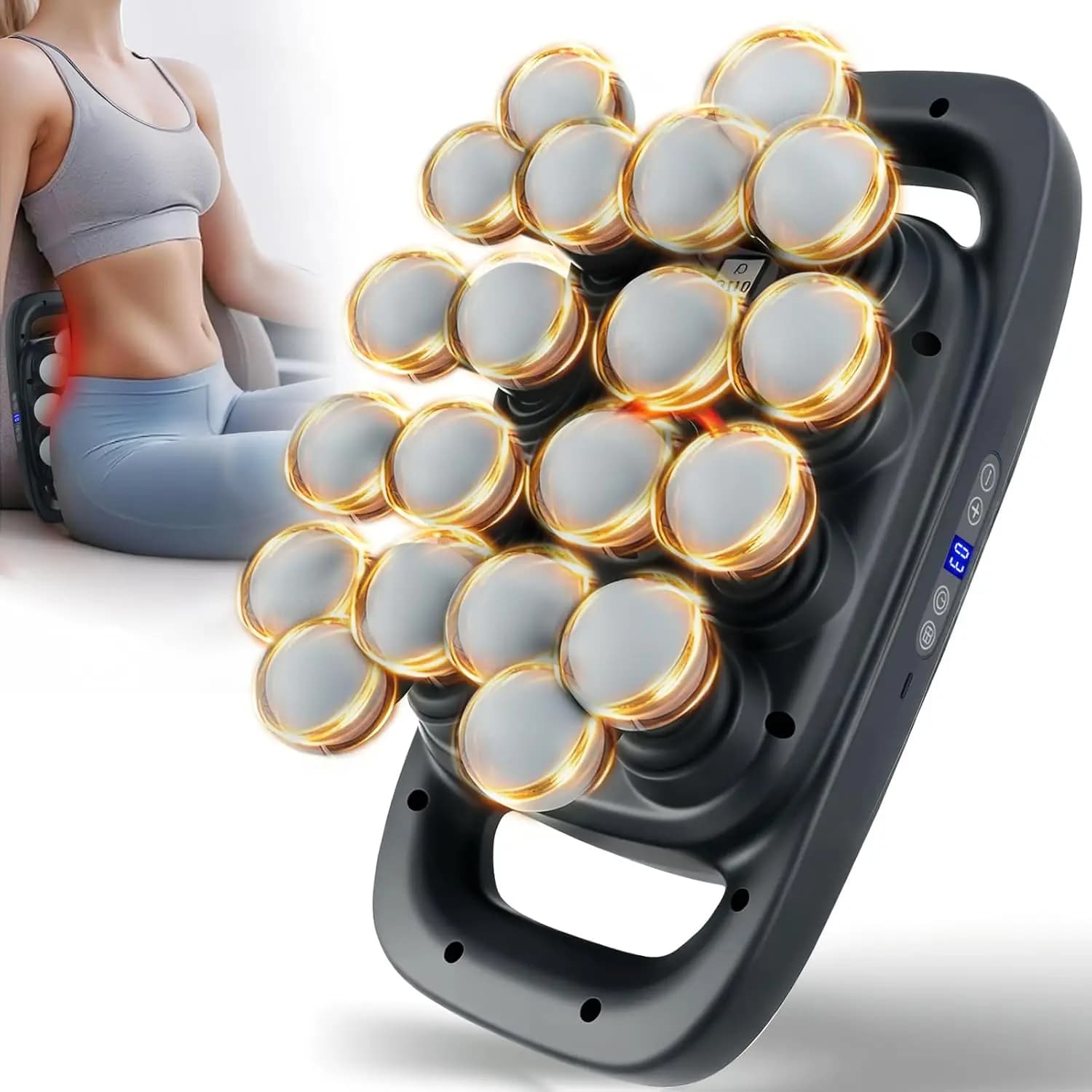 Potential Massage Gun at 20 Textile Heads Depth with 3 Modes and 30 Levels, Portable Muscular Massage to Relieve Pain, Collo and Spalle
