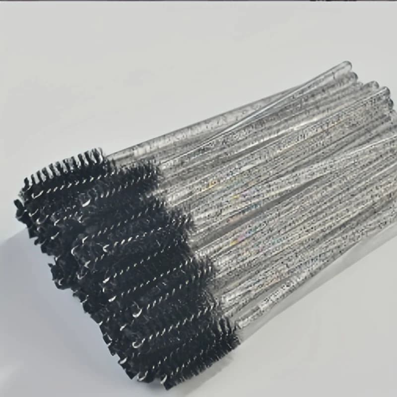 Confezione da 100 Spazzolini Monouso per Ciglia, Applicatori Regolabili per Mascara, Spoolie per Extension Ciglia e Sopracciglia