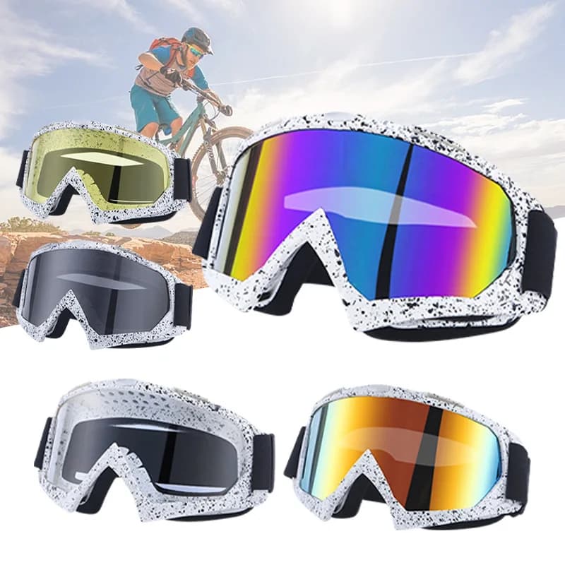 Occhiali da Ciclismo Sportivi per Esterni, ATV, Moto, Antivento, Occhiali da Sci e Snowboard Antiappannamento, Protezione UV, Occhiali da Sole