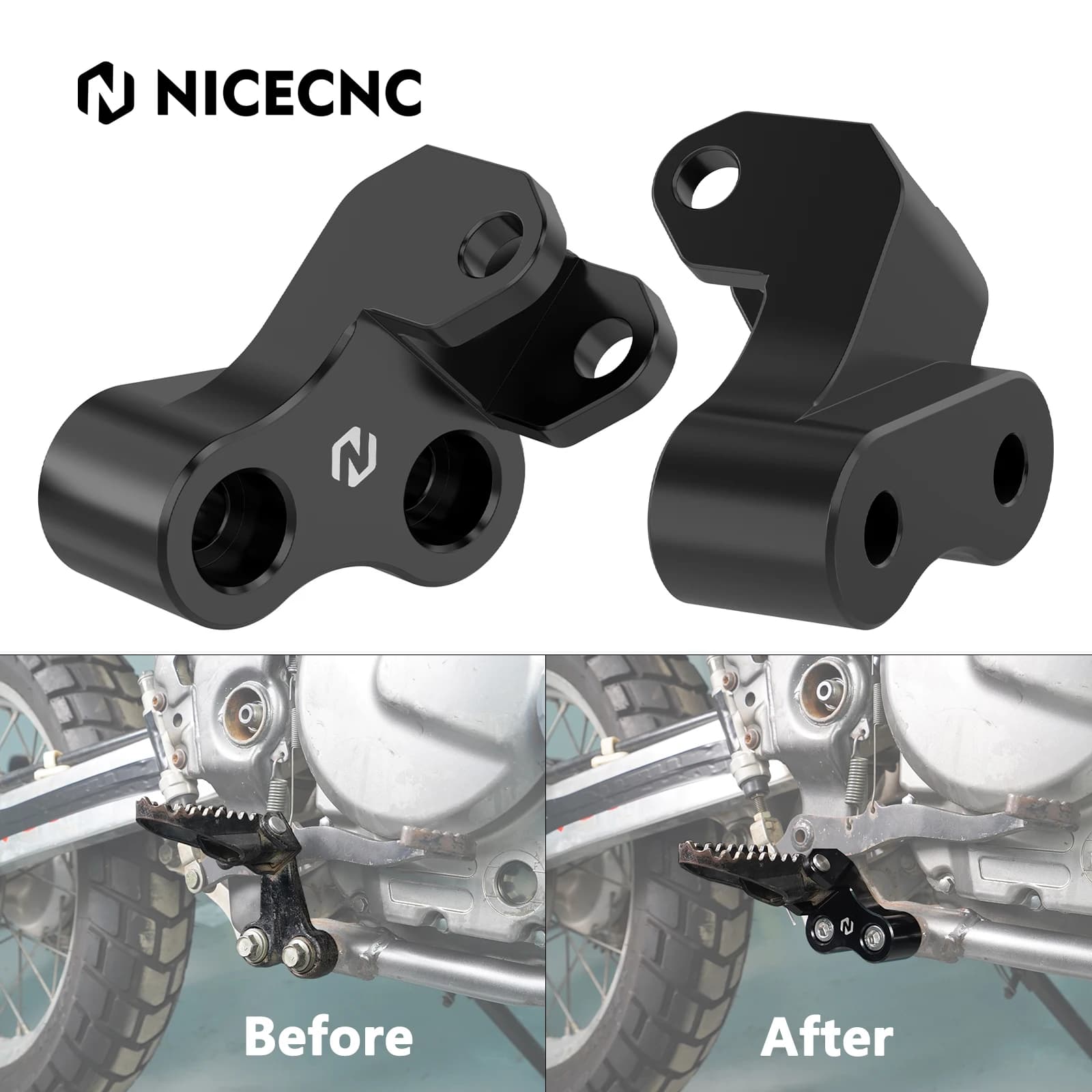 Per il 1996-2024 Suzuki DR650 S SE DR650S DR650SE Pedane Abbassamento Staffe 1.5 "Inferiore Moto Pedane Staffe Inferiori