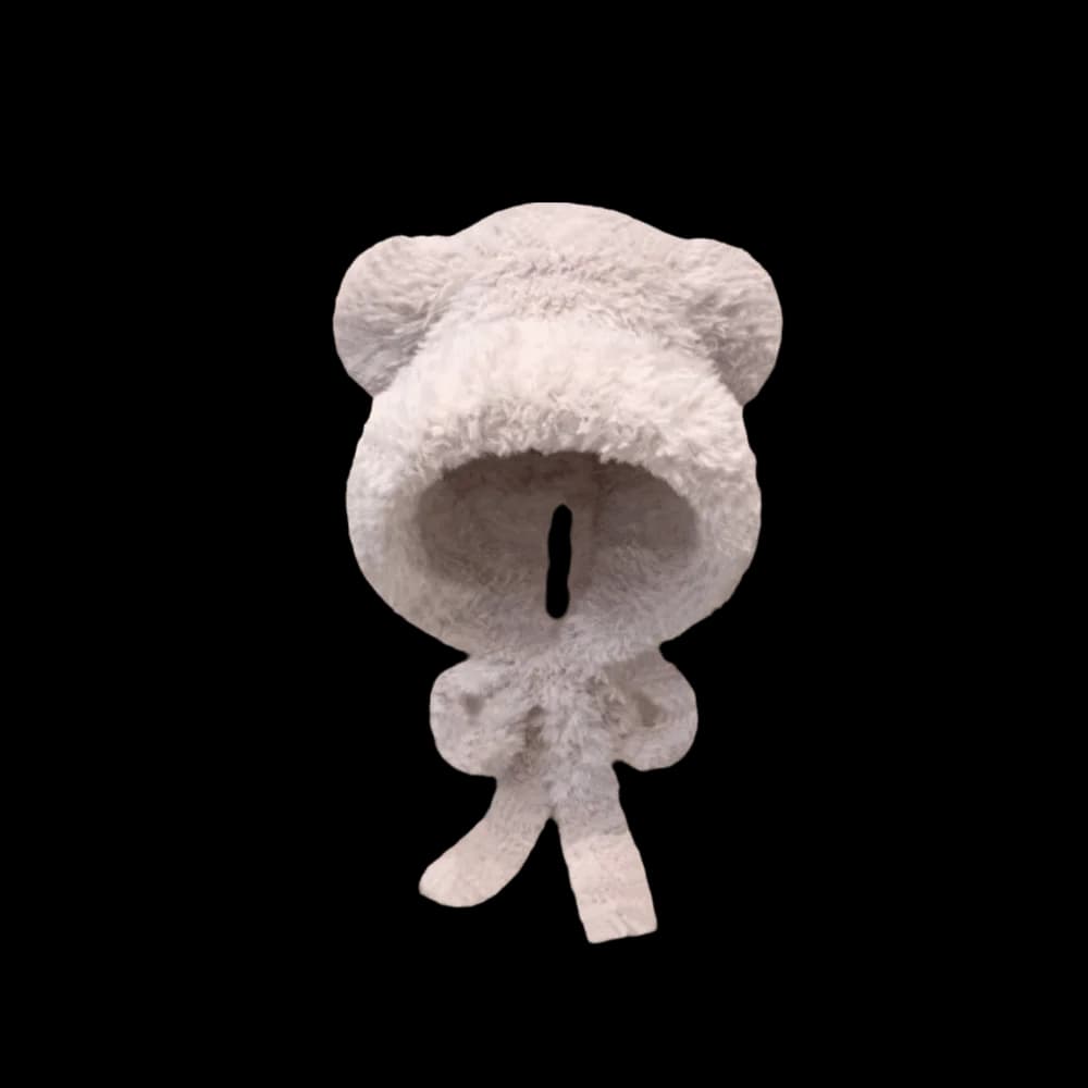 Fashion Bear Ear Knitted Woolen Hat Cold-proof Windproof Beanies Cap Thickened Keep Warm Ear Protection Cap for Women Girls