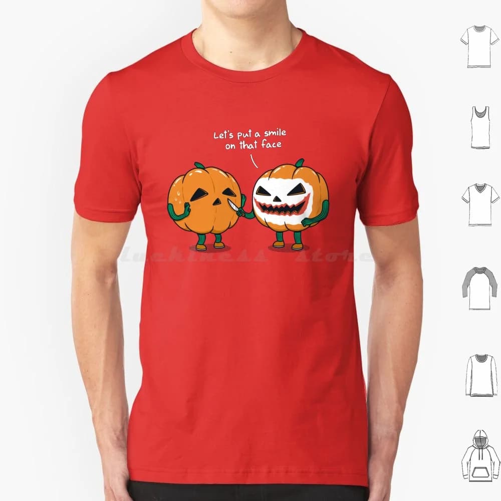 Pumpkin T Shirt Big Size 100% Cotton Joker Pumpkin Halloween Puns Humor Why So Serious Comics 2020 Pop Art Pop Culture Terror