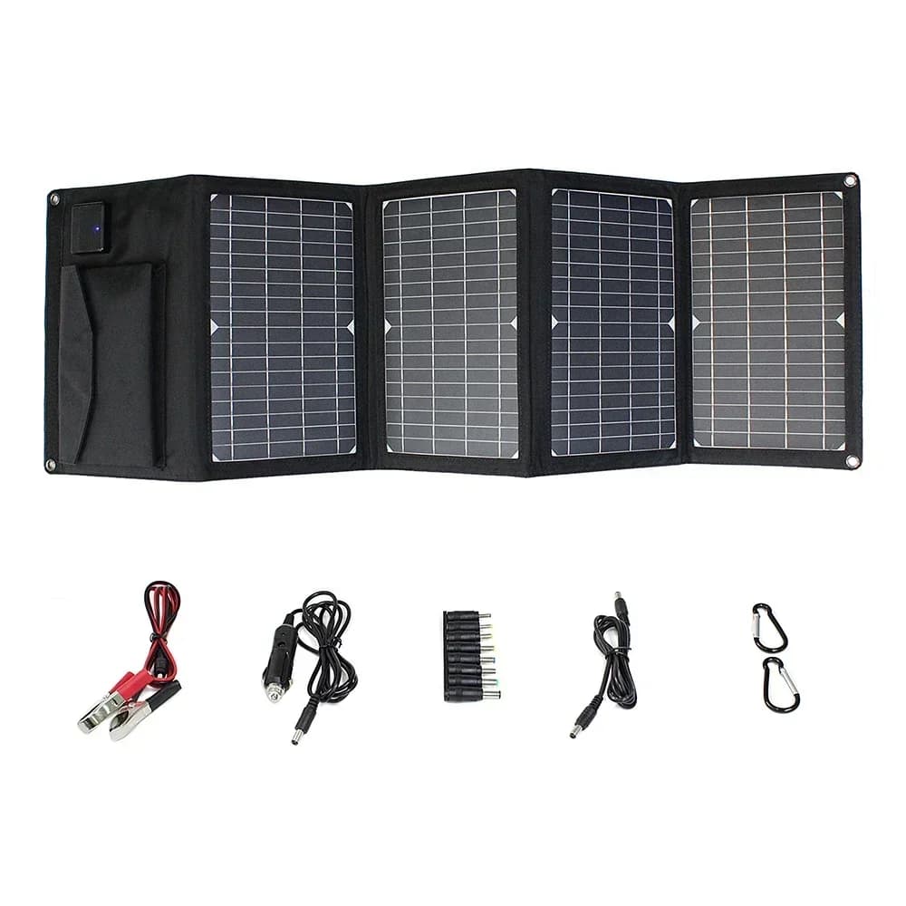 Pannello solare pieghevole da 18 V 28 W USB impermeabile portatile monocristallino per esterni, caricatore solare per batteria da 12 V/cellulare/power bank