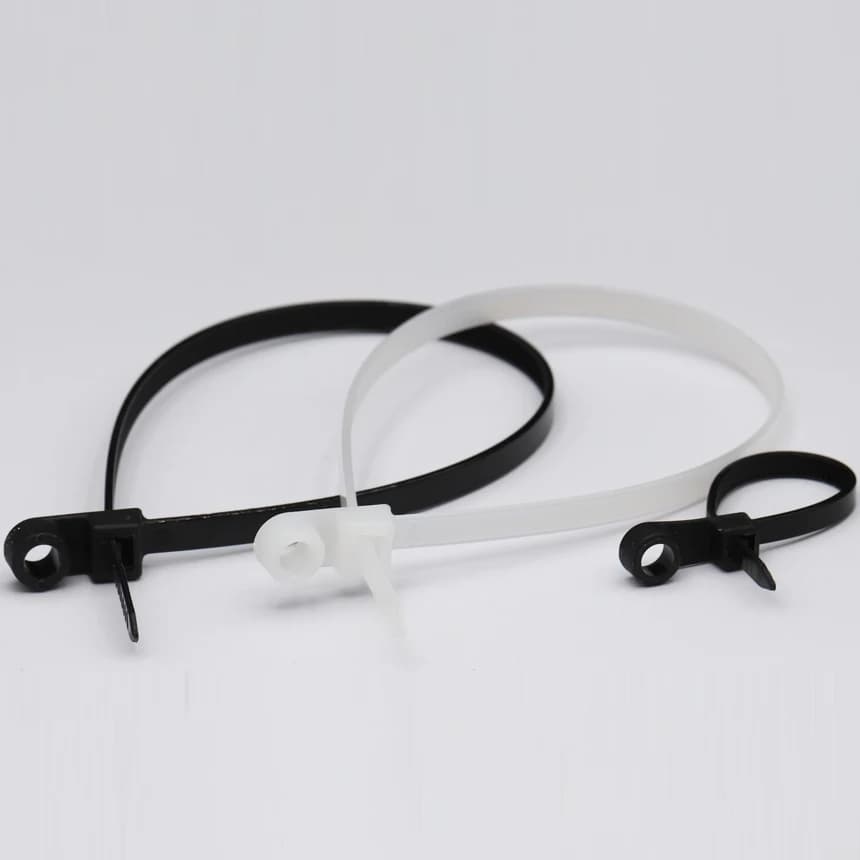 3*100 4*150/200mm 5*200/250mm Plastica Nylon Ziptie Vite Foro di Montaggio Fisso Autobloccante Anello Cinghia Wrap Bundle Fascette Zip fascette