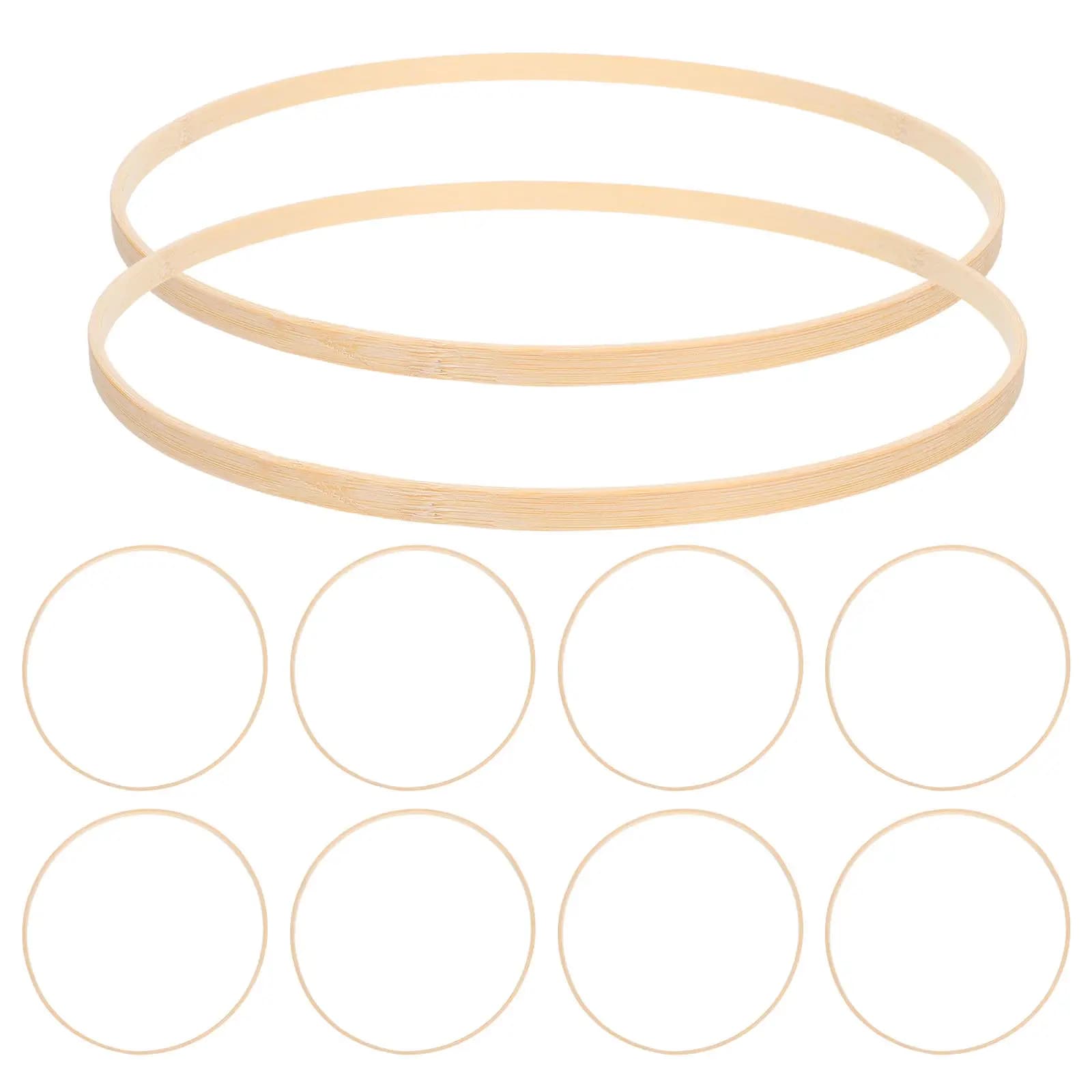 10Pcs Bamboo Floral Hoops Round Wreath Frame 33Cm for DIY Dreamcatcher Craft Wedding Party Decor Bamboo Frame Circle