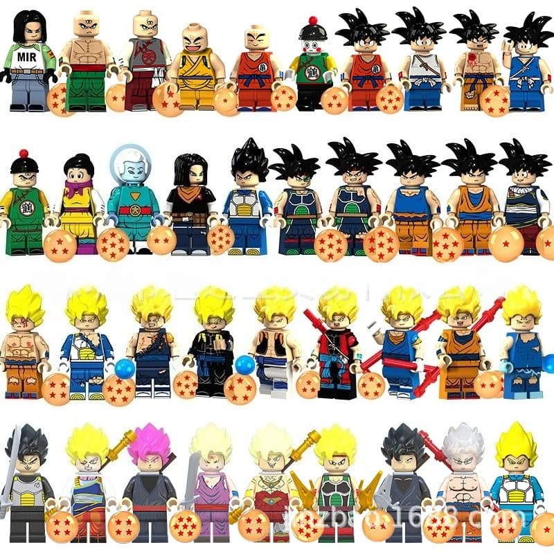 Dragon Ball Super Mini Figure Set of 8 Wukong Characters Collectible Toys Mini Action Toy Figures Model Assemble Children Gift