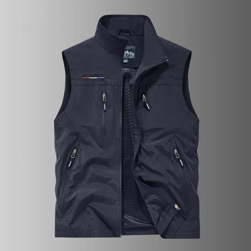 Nuova giacca con cappuccio moda autunno-inverno, giacca da uomo impermeabile multitasche funzionale con colletto rialzato da esterno ad asciugatura rapida