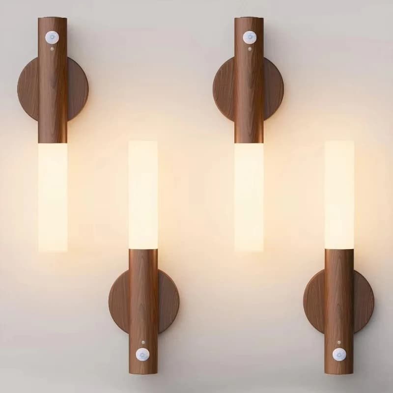 Automatic Night Light Motion Sensor Rechargeable 3-Mode LED Wall Light Human Body Induction Light for Bedroom Bathroom Hallway