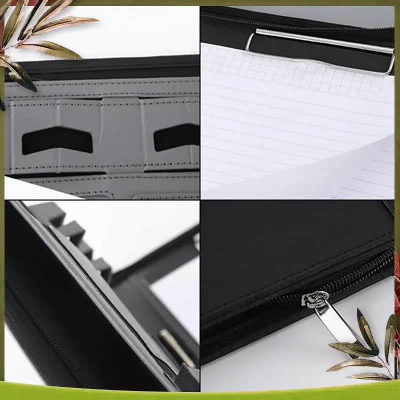 Nuova cartella portfolio aziendale portatile Cartella portfolio per contatti Cartella per conferenze A4 Cartella portfolio in pelle PU