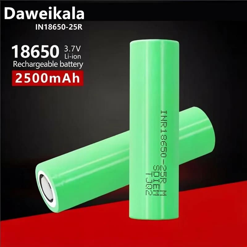 1-10PCS Daweikala 25R 18650 2500mAh Batteria ricaricabile agli ioni di litio ad alto consumo 20A 3.7V per torcia elettrica, utensili elettrici, torcia frontale
