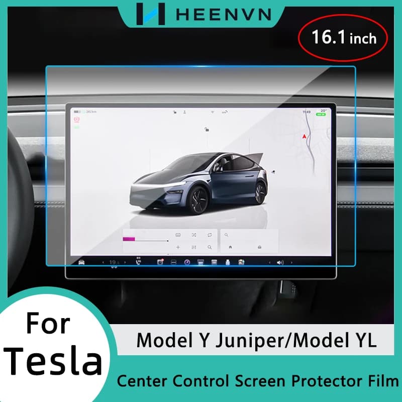 HEENVN 16.1 inch Screen Protector for Tesla Model Y Juniper Model YL Car Center Control Tempered Glass Protector Screen Film